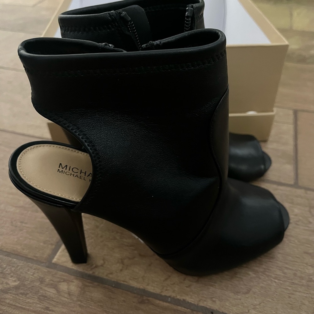 Michael Kors Black Heeled Boots - Picture 3 of 5